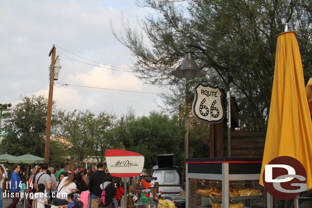 This Route 66 sign along the parade route seems new to me.  It is hung like the snow flakes.