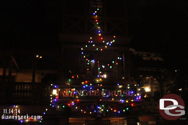 Went for an after dark trip on the Jingle Cruise