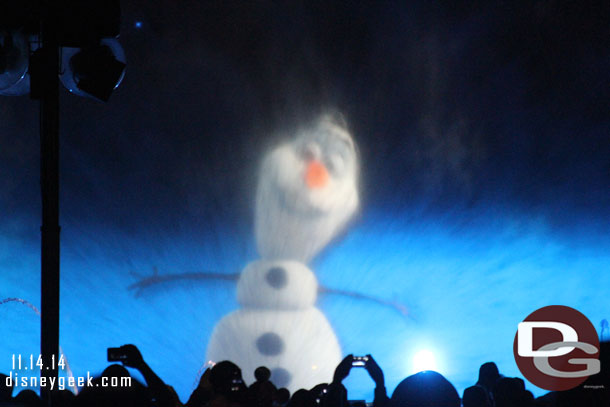 Olaf is still the host.