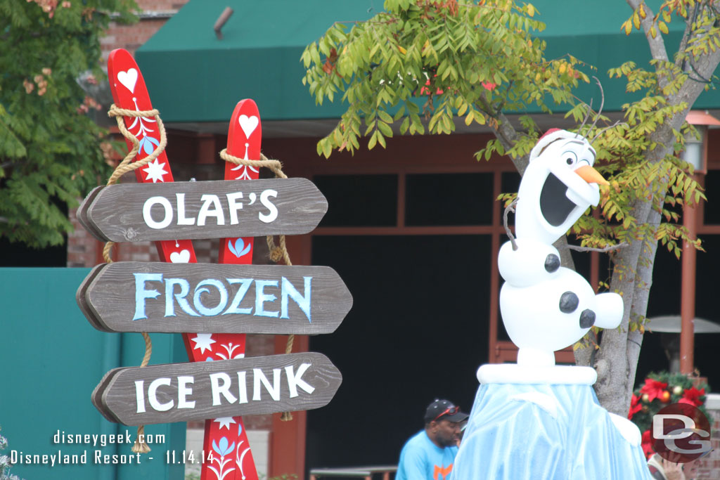 Olaf was stationed near his ice rink