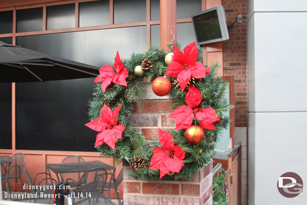 Wreaths near the ESPN Zone