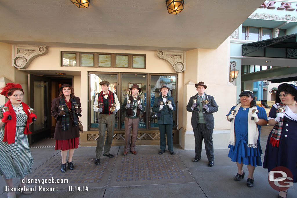 Time for the Buena Vista Street Community Bell Ringers.