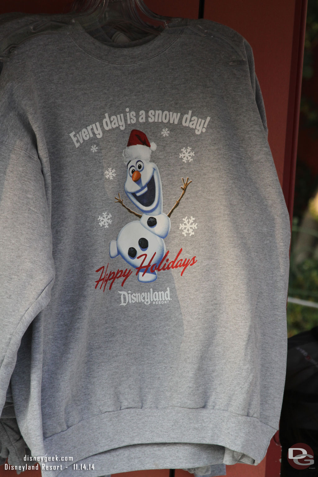 Olaf on a sweatshirt