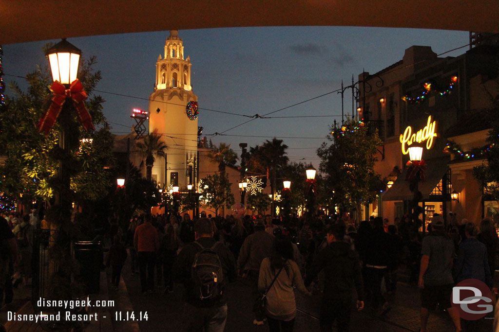 Looking toward Carthay Circle from under the Hyperion Bridge.