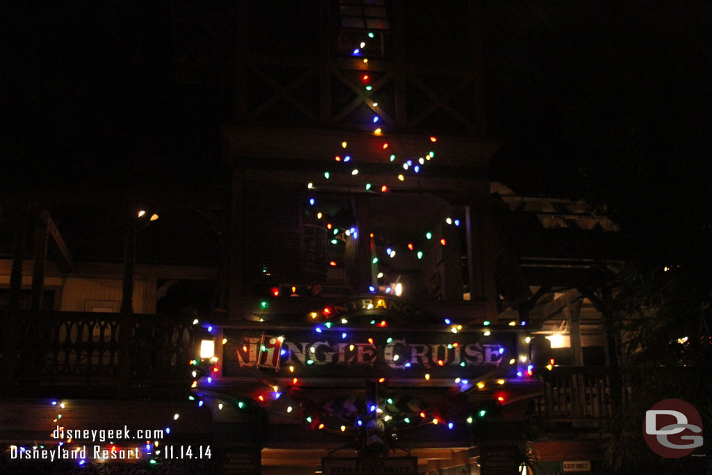 Went for an after dark trip on the Jingle Cruise