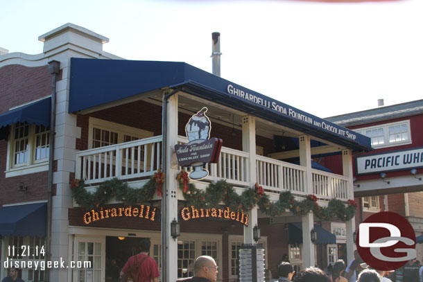 Walked by the Wharf area and Ghirardelli