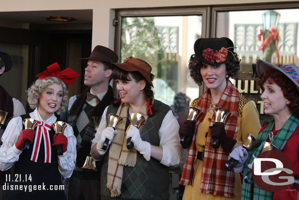 The Buena Vista Street Community Bell Ringers performing as I walked by.