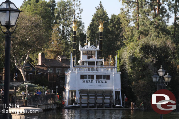 The Mark Twain is close to returning.  They were testing the lights on Friday.