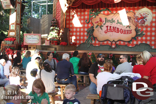 Most of the seats were taken by show time (note the show times were listed today in the Times Guide)