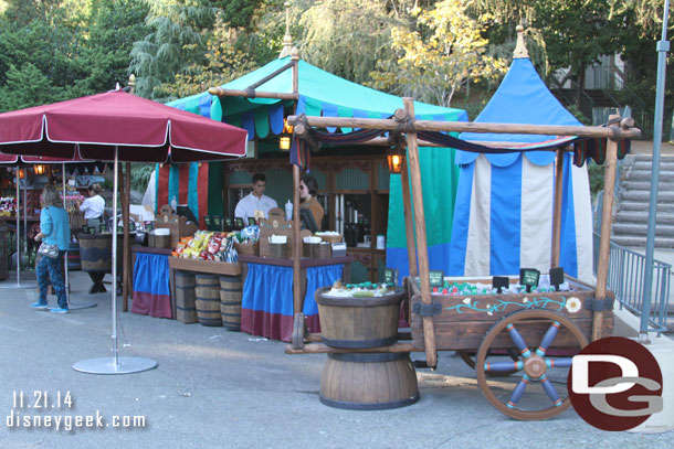 The walls are down and the outdoor vending location in Fantasyland has reopened.