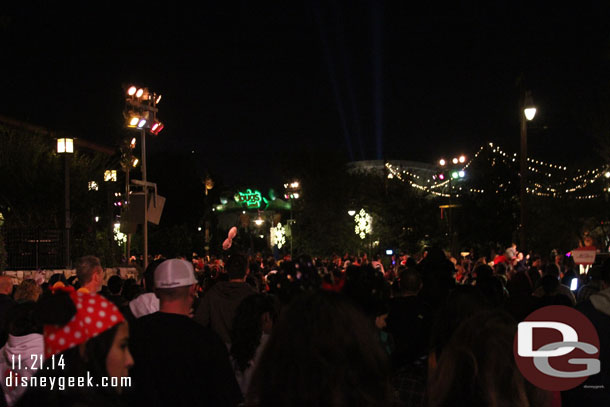 The large crowd exiting.