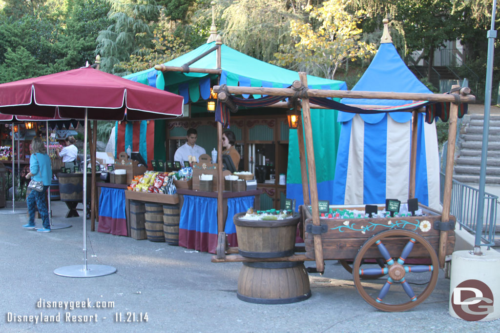 The walls are down and the outdoor vending location in Fantasyland has reopened.