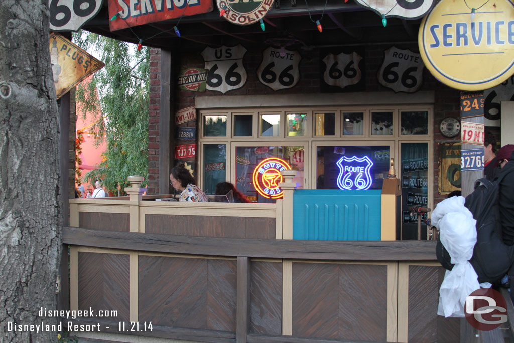 A leather personalization area has taken over the porch at Lizzies