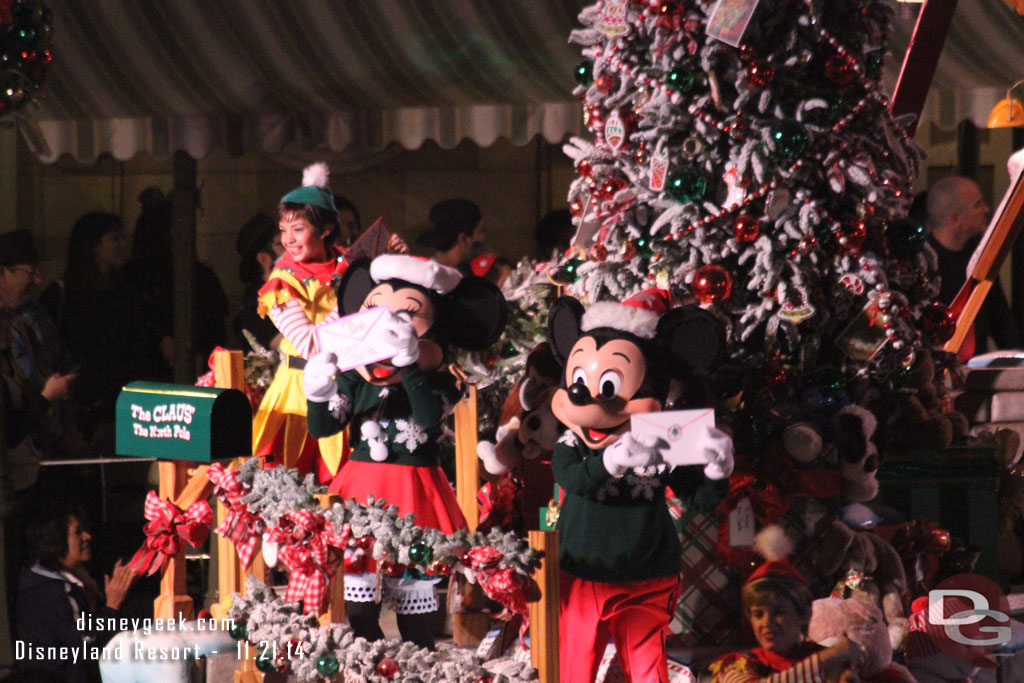 Mickey and Minnie helping with the mail.