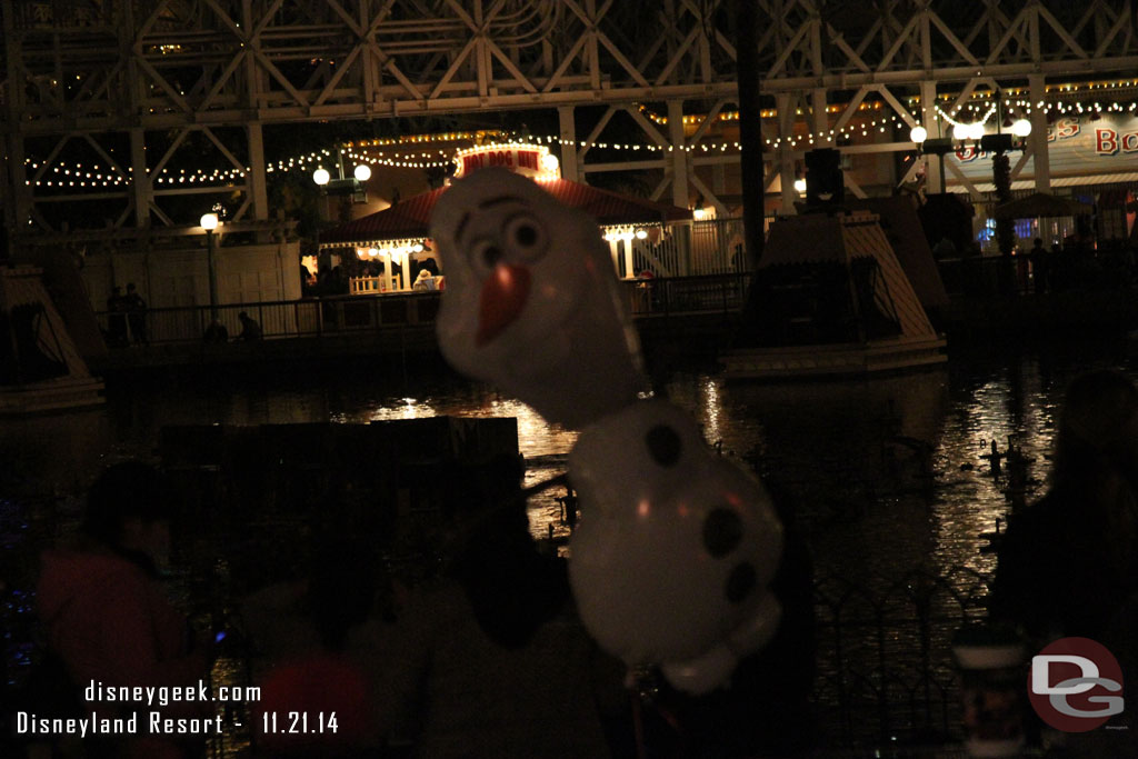 Found a spot for Winter Dreams.  Olaf floating around before the show.