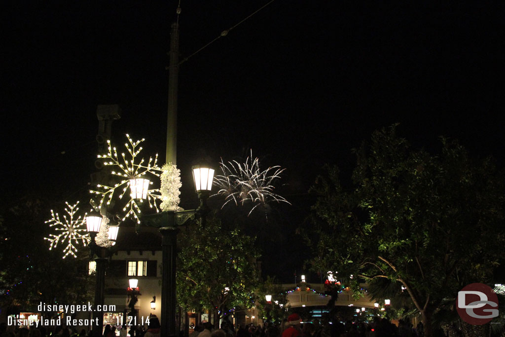 Believe in Holiday Magic was going on at Disneyland as I exited.