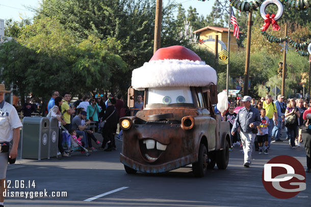 Santa Mater rolling down Route 66