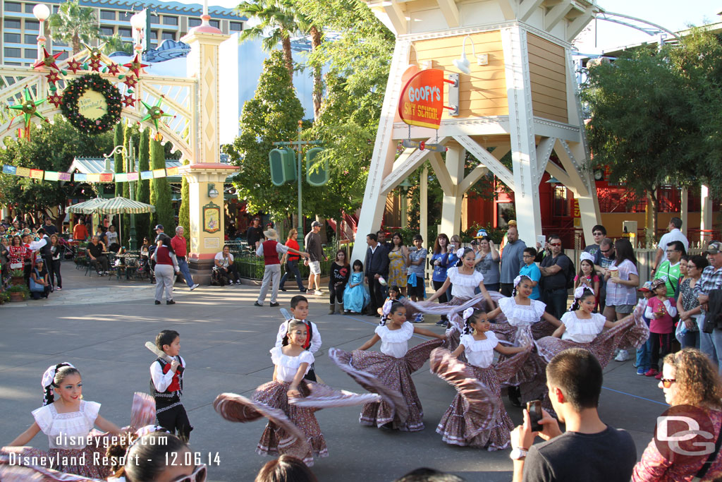 A group of kids performing as we neared Paradise Gardens