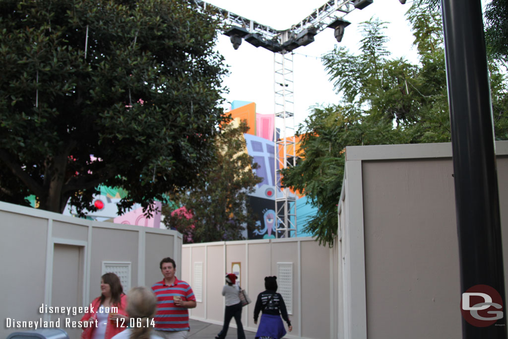 The construction wall walkway to reach Monsters