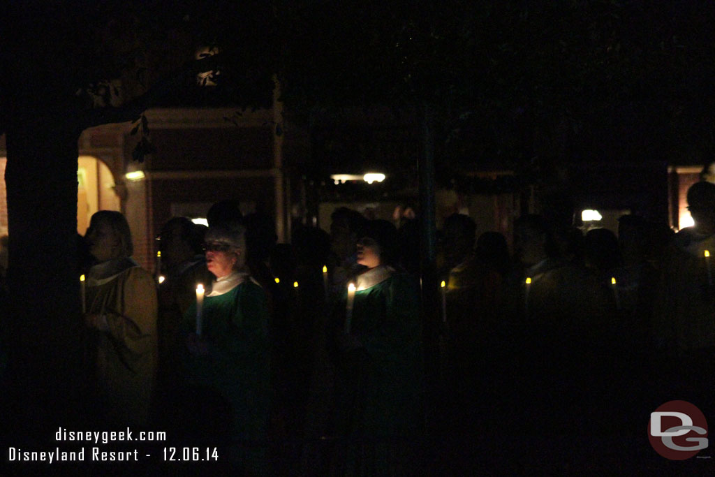 The procession making its way through Town Square to the stage.