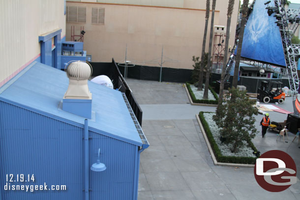 A look into the Back Lot are at the Frozen Fun preparations underway.