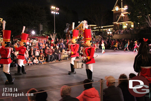 A Christmas Fantasy Parade passing by