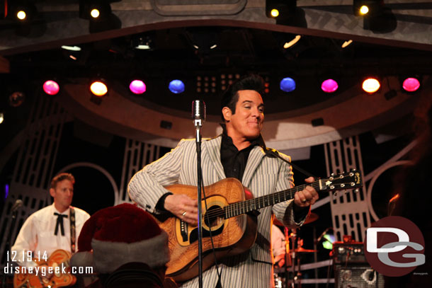 Elvis, Scot Bruce, performing at the Tomorrowland Terrace this evening.