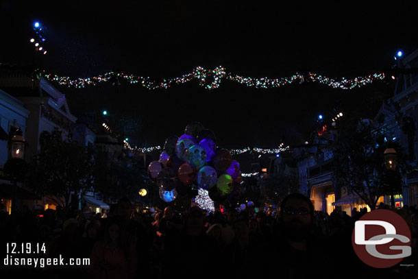 Balloon vendors blocking the Main Street view again tonight.