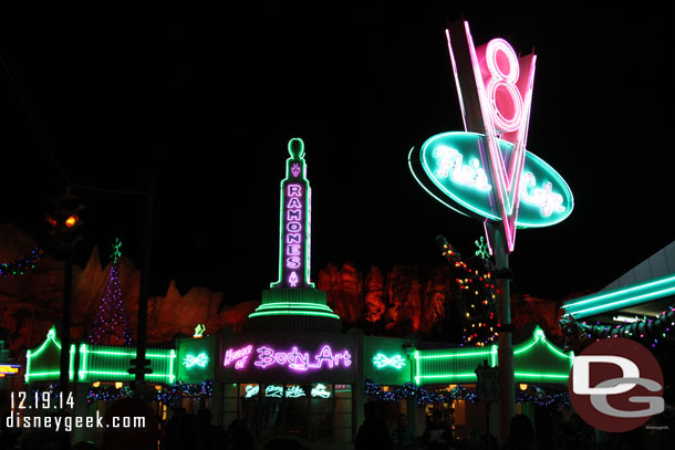 Walking through Cars Land...