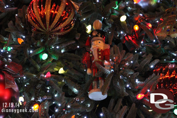 Two close ups of the Main Street USA Christmas tree to close out this trip.