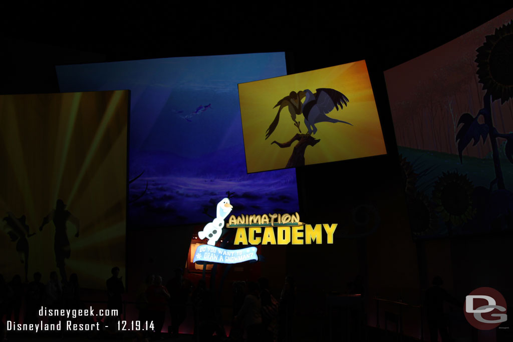 Olaf has been added to the Animation Academy sign.