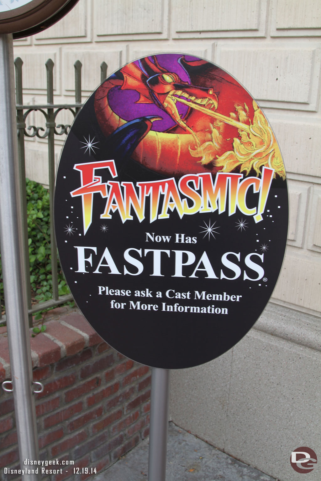 New since my last trip.  Fantasmic! now has FastPass.