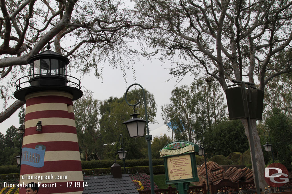 Storybook Land reopened today.  It was closed right now due to the parade though so I have to check back later.