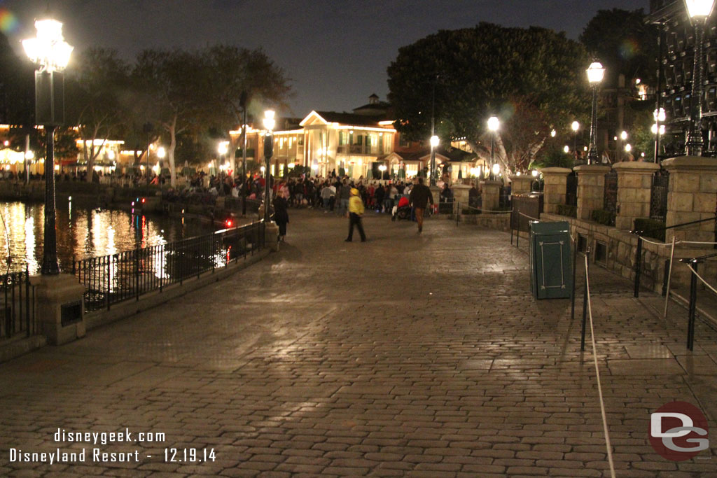 So weird to walk along the Rivers of America with no guests camped out.