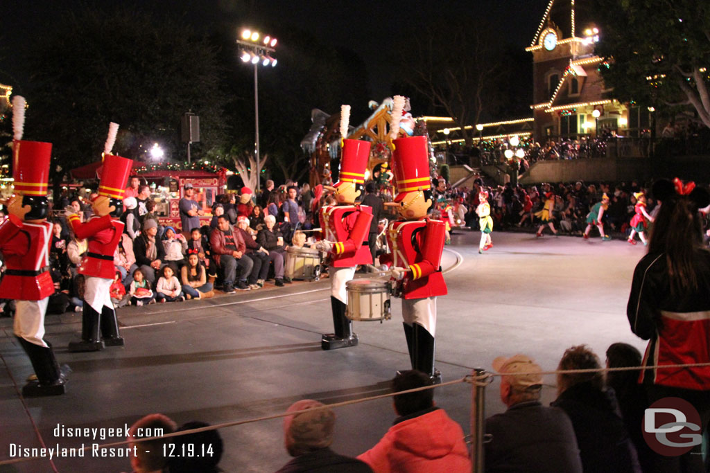 A Christmas Fantasy Parade passing by