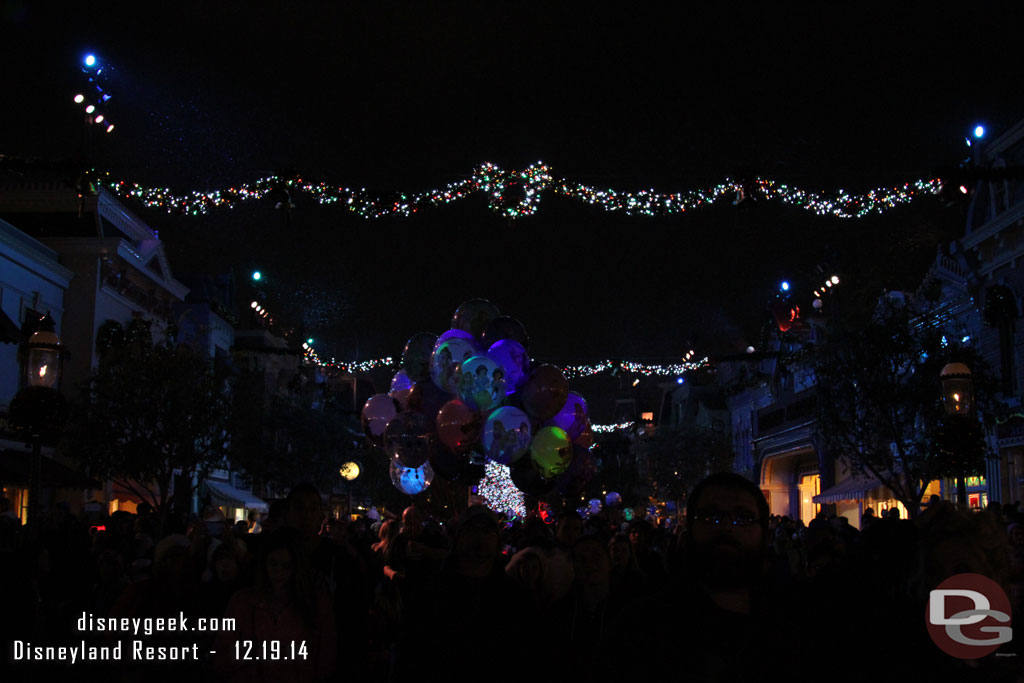 Balloon vendors blocking the Main Street view again tonight.