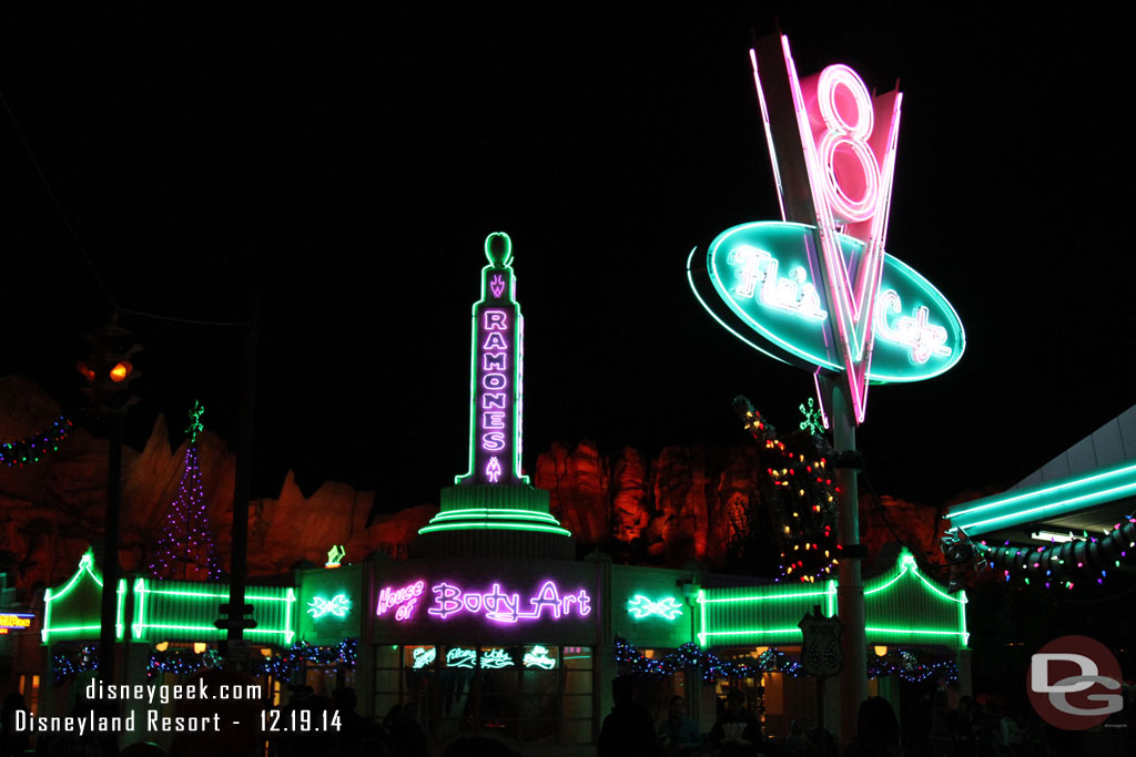 Walking through Cars Land...