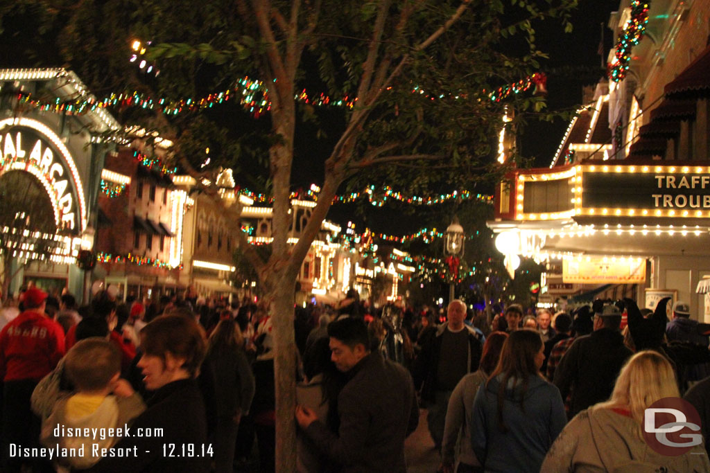 Main Street was crowded but not jammed.