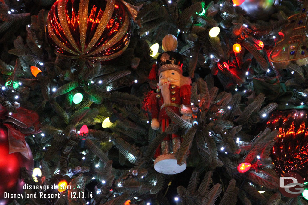 Two close ups of the Main Street USA Christmas tree to close out this trip.