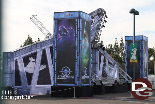 The stage for the race events.