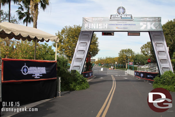 The view the runners will see as they approach the finish line.