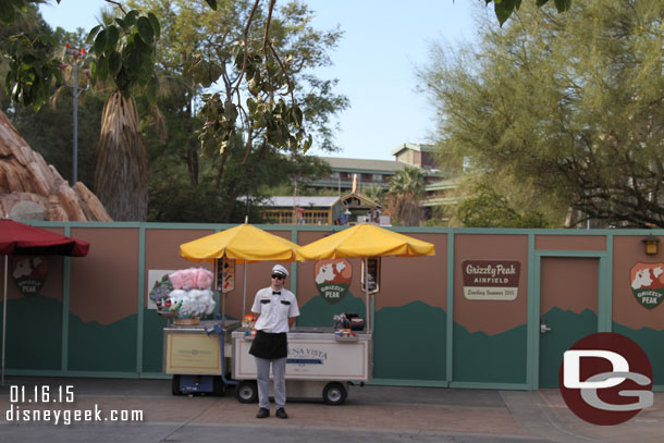 First park today Disney California Adventure.  Not much visible from this angle of the Condor Flats work.