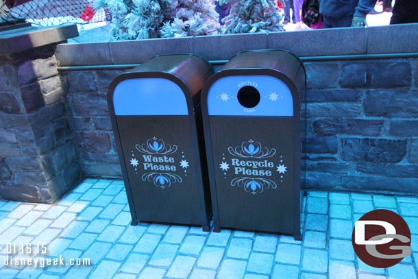 The Trashcans for the snow fest.