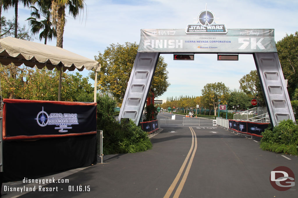 The view the runners will see as they approach the finish line.