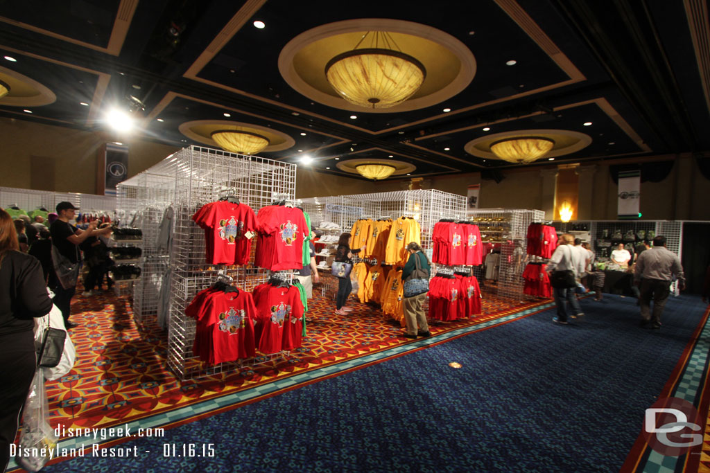 A wide shot of the merchandise area.  It was not crowded this afternoon.