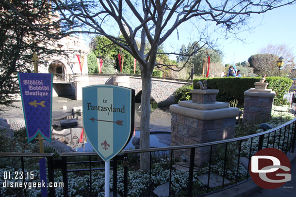 A sign to help you find Fantasyland.