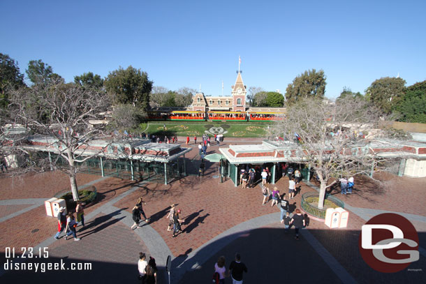 Passing over the main entrance to Disneyland