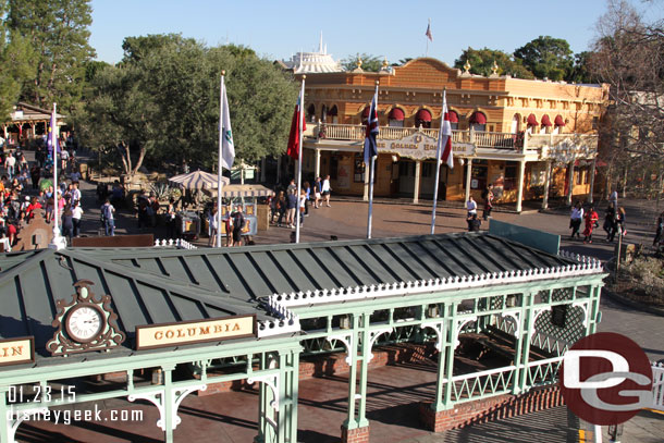 Next up a trip aboard the Mark Twain.  Frontierland as we are pulling out of port.