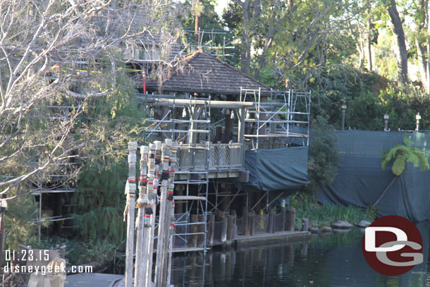 Scaffolding up at the Hungry Bear (all of Critter Country is closed)