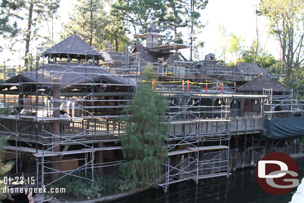 A better look at the Hungry Bear.  It appears the cover for one of the seating areas is being redone plus the facade.